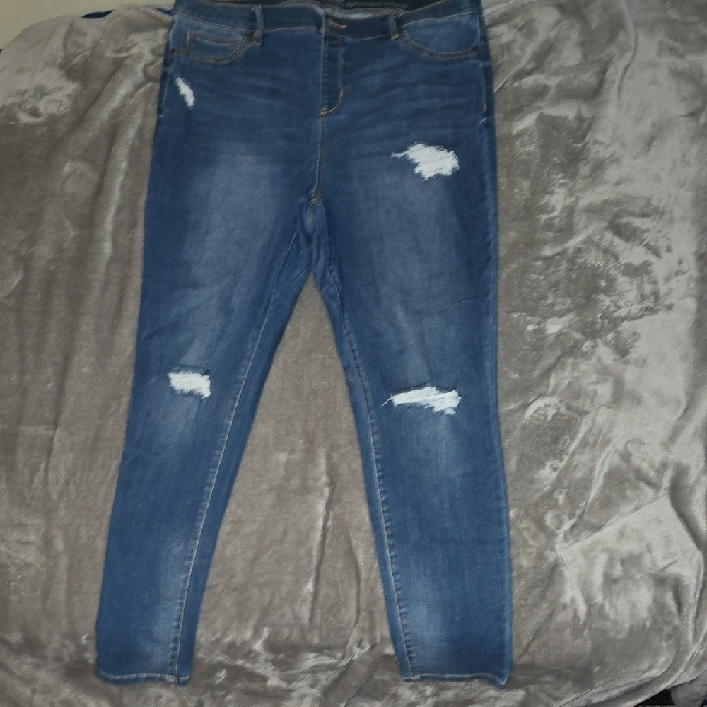 Soho High Waist Pull-on Legging Skinny Jeans, XL